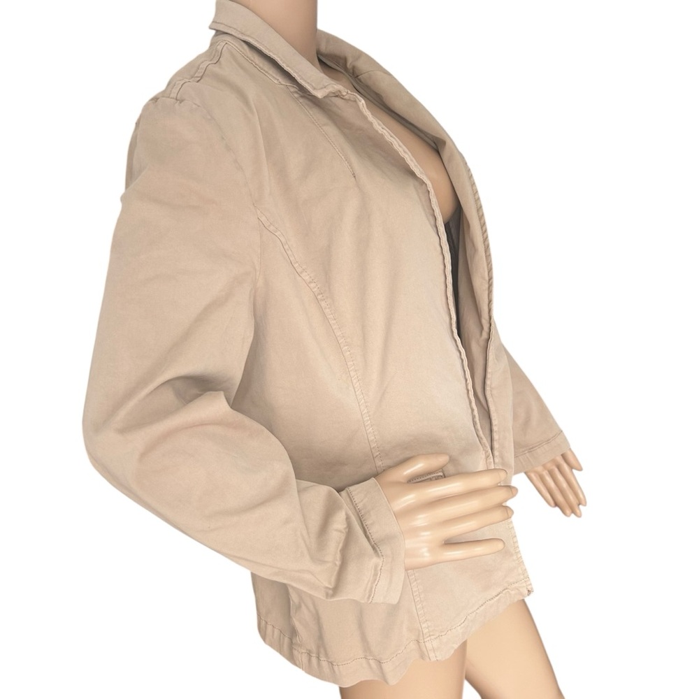 Liverpool Los Angeles Taupe Knit Blazer Jacket Women’s Medium Cotton Blend